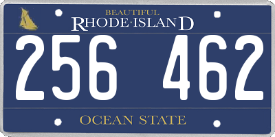 RI license plate 256462
