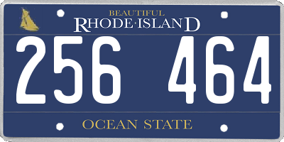 RI license plate 256464
