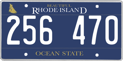 RI license plate 256470