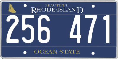 RI license plate 256471