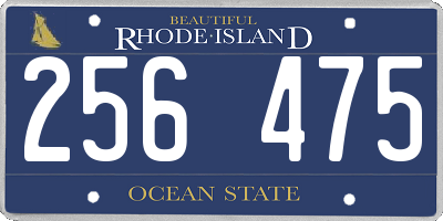 RI license plate 256475