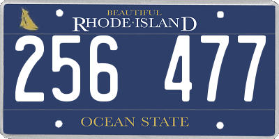 RI license plate 256477