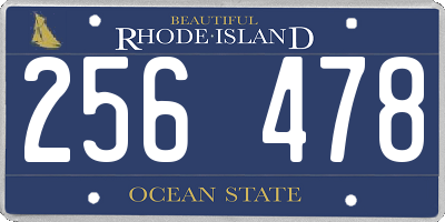 RI license plate 256478