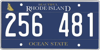 RI license plate 256481
