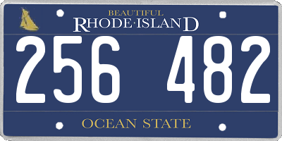 RI license plate 256482