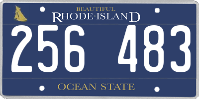 RI license plate 256483