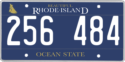 RI license plate 256484