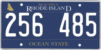 RI license plate 256485