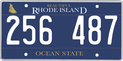 RI license plate 256487