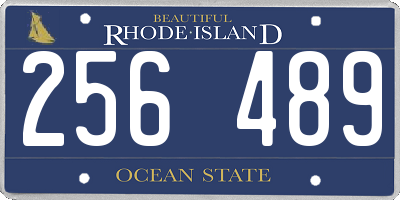 RI license plate 256489