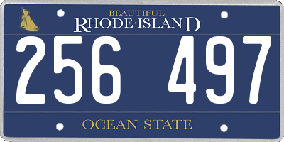 RI license plate 256497