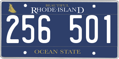 RI license plate 256501