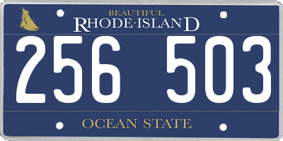 RI license plate 256503
