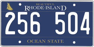 RI license plate 256504