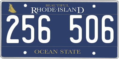 RI license plate 256506