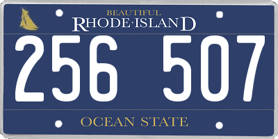 RI license plate 256507