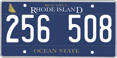RI license plate 256508