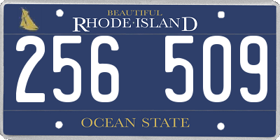 RI license plate 256509