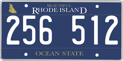 RI license plate 256512