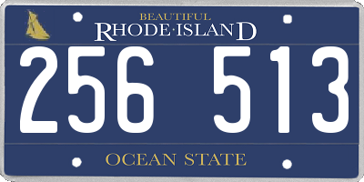 RI license plate 256513