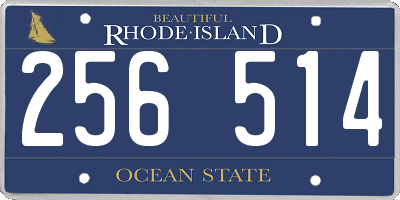RI license plate 256514