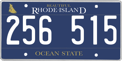 RI license plate 256515