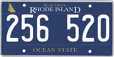 RI license plate 256520