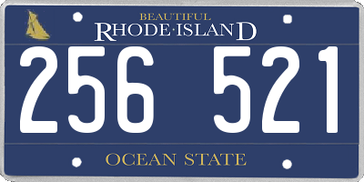 RI license plate 256521