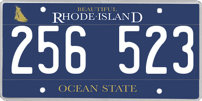 RI license plate 256523