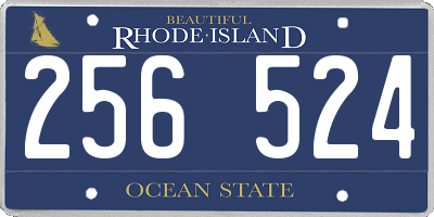 RI license plate 256524