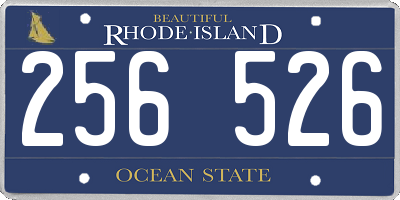 RI license plate 256526