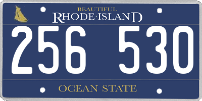 RI license plate 256530