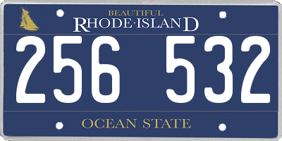 RI license plate 256532
