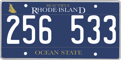 RI license plate 256533