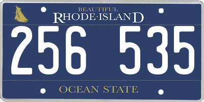 RI license plate 256535