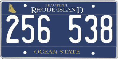 RI license plate 256538