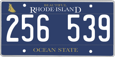 RI license plate 256539