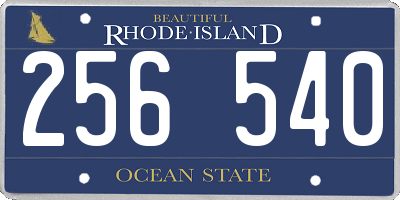 RI license plate 256540