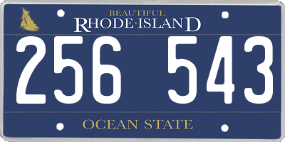 RI license plate 256543