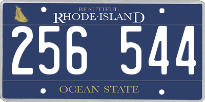 RI license plate 256544