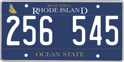 RI license plate 256545