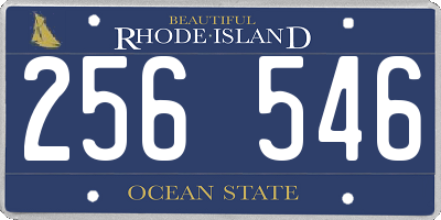 RI license plate 256546