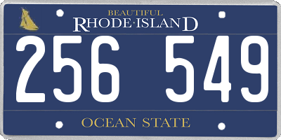 RI license plate 256549