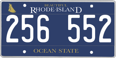 RI license plate 256552