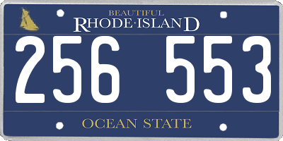 RI license plate 256553