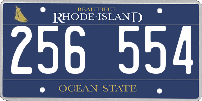 RI license plate 256554