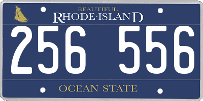 RI license plate 256556