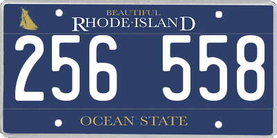 RI license plate 256558