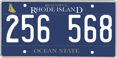 RI license plate 256568
