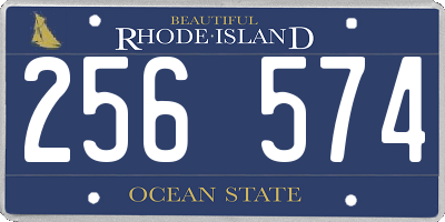 RI license plate 256574